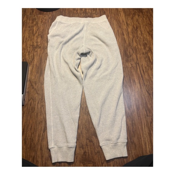 Pact Organic Cotton Waffle Knit Joggers Gray Thermal Lounge Pants Size M unisex - Picture 9 of 10